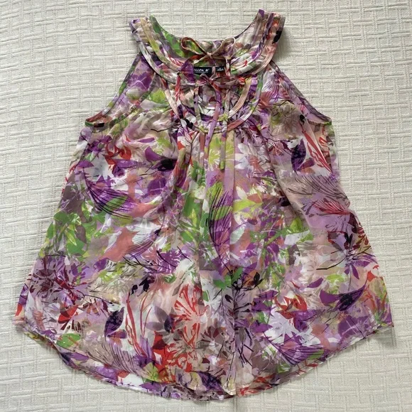 Allen B. Schwartz Y2K floral sheer top. - Picture 1 of 8